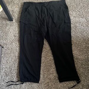 Tie cuff denim joggers